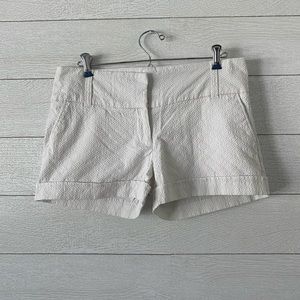 White Diamond Pattern Shorts